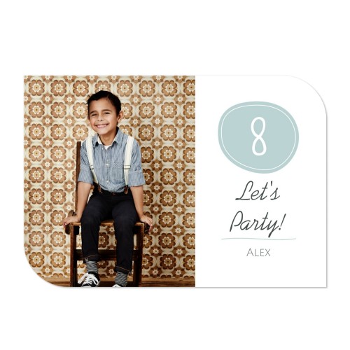 Grusskarte - Halbrunde Ecken Querformat 14,3 x 10 cm