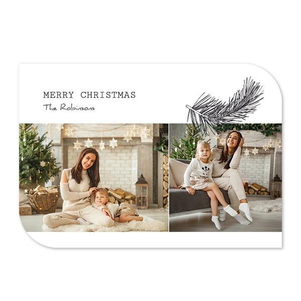 Klassinen kuvakortti siiven muotoinen vaaka 14,3 x 10 cm