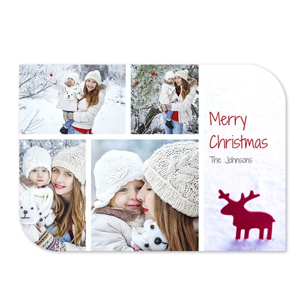 Enkle Fotokort halvrundet liggende 14,3 x 10 cm