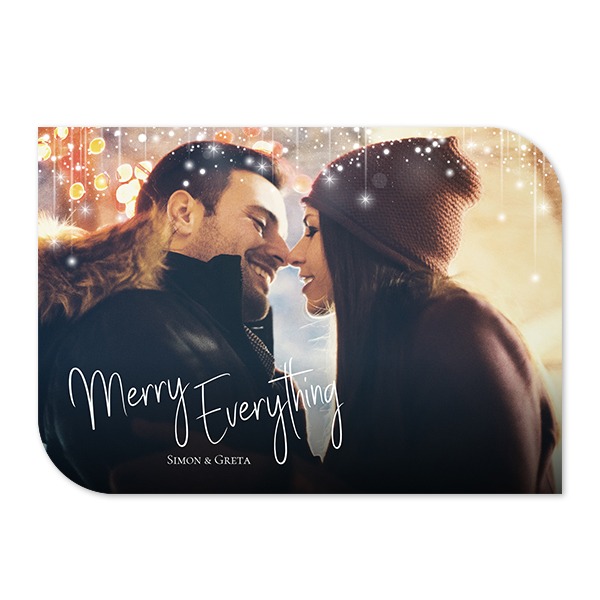 Faire-part 1 volet Bords ronds diagonale paysage 14,3 x 10 cm Faire-part 1 volet Bords ronds diagonale paysage 14,3 x 10 cm