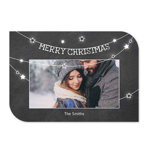 Grusskarte - Halbrunde Ecken Querformat 14,3 x 10 cm