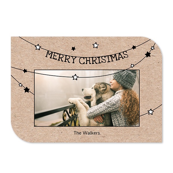 Enkle Fotokort halvrundet liggende 14,3 x 10 cm