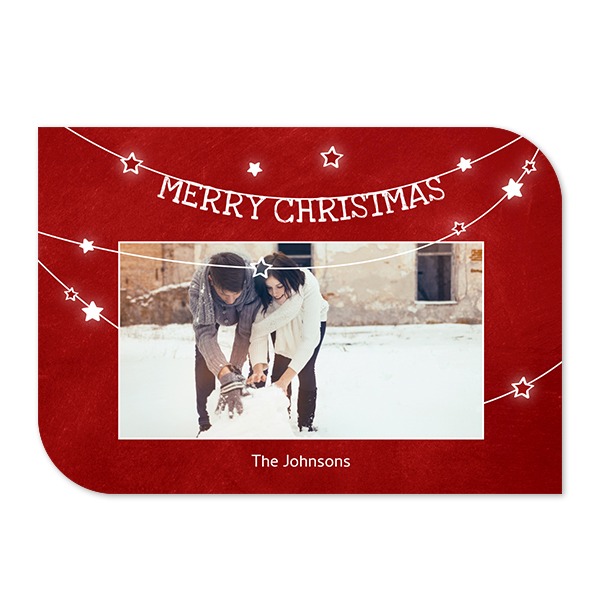 Enkle Fotokort halvrundet liggende 14,3 x 10 cm