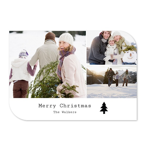 Enkle Fotokort halvrundet liggende 14,3 x 10 cm