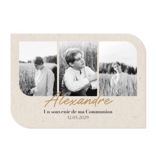 Faire-part 1 volet Bords ronds diagonale paysage 14,3 x 10 cm Faire-part 1 volet Bords ronds diagonale paysage 14,3 x 10 cm