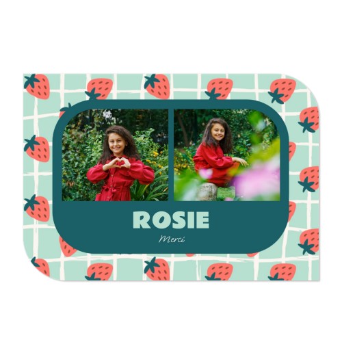 Faire-part 1 volet Bords ronds diagonale paysage 14,3 x 10 cm Faire-part 1 volet Bords ronds diagonale paysage 14,3 x 10 cm