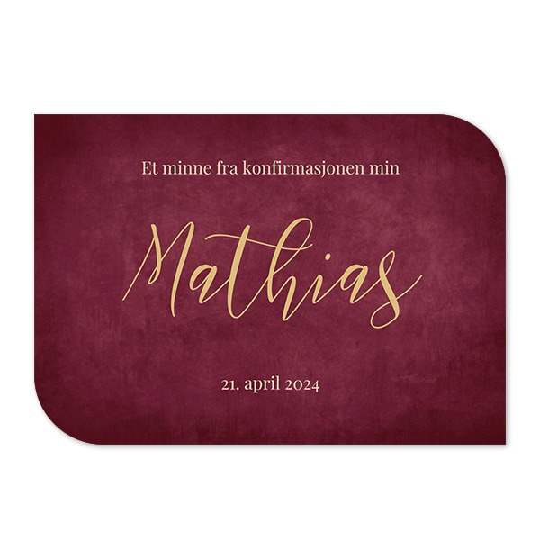 Enkle Fotokort halvrundet liggende 14,3 x 10 cm