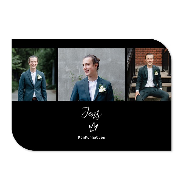 Enkle fotokort halvrundet landskap 14,3 x 10 cm