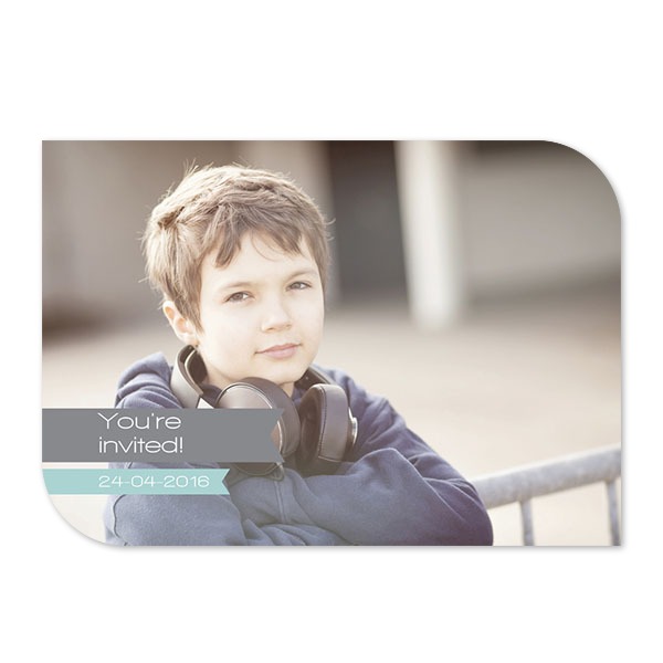 Enkle Fotokort halvrundet liggende 14,3 x 10 cm