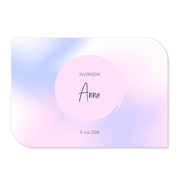 Enkle Fotokort halvrundet liggende 14,3 x 10 cm