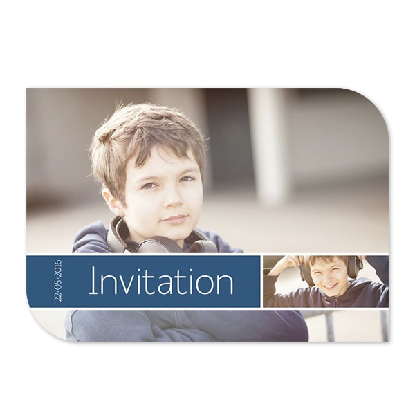 Enkle Fotokort halvrundet liggende 14,3 x 10 cm