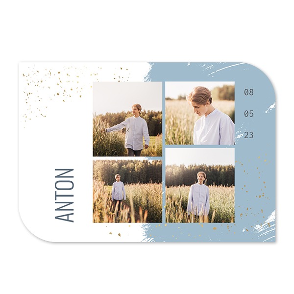 Enkla Fotokort vinge liggande 14,3 x 10 cm