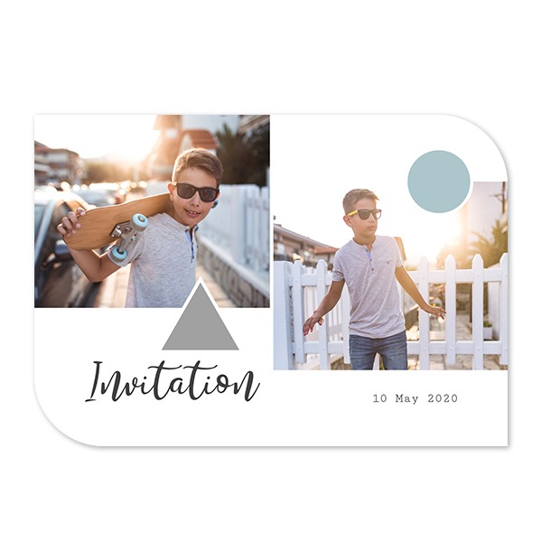 Single Card Half Rounded Horizontal 14,3 x 10 cm