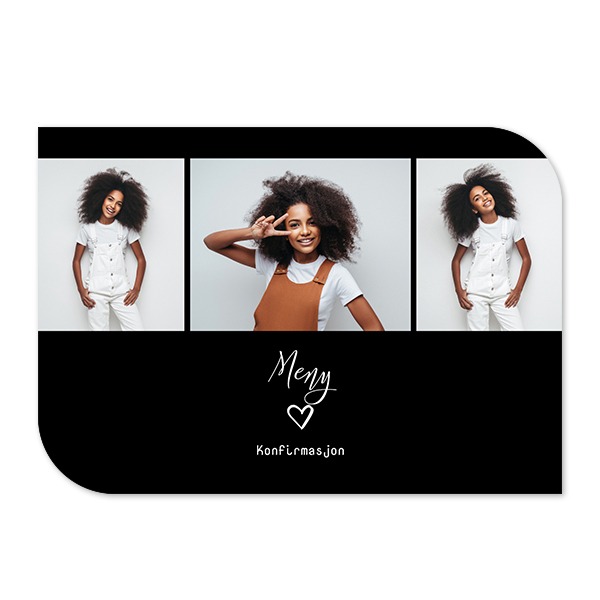 Enkle Fotokort halvrundet liggende 14,3 x 10 cm