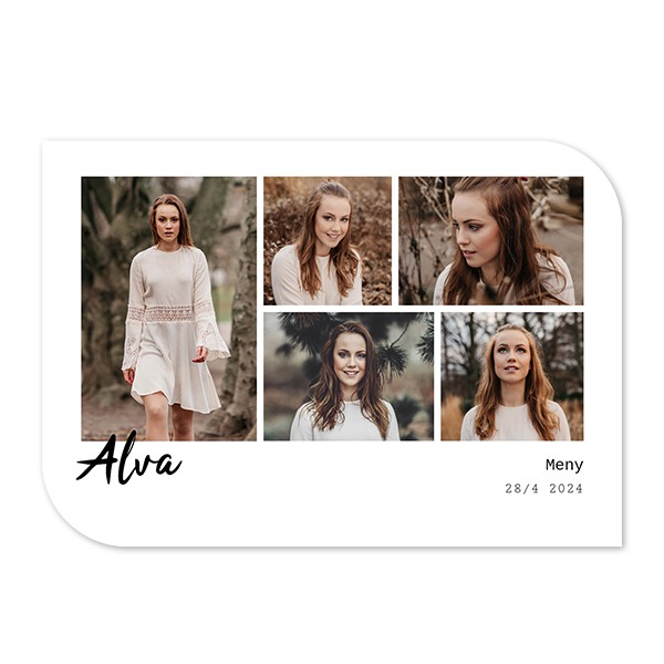 Enkla Fotokort vinge liggande 14,3 x 10 cm