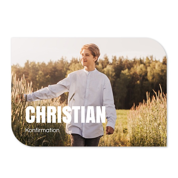 Enkle fotokort halvrundet landskap 14,3 x 10 cm