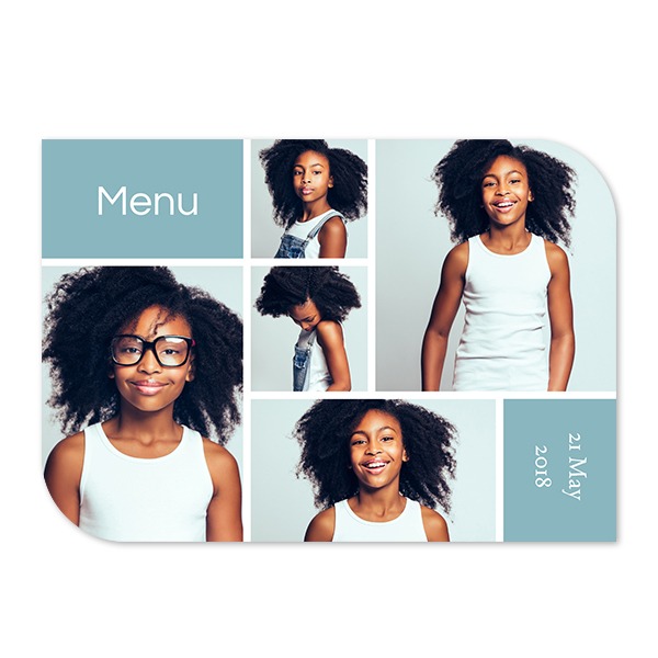 Grusskarte - Halbrunde Ecken Querformat 14,3 x 10 cm