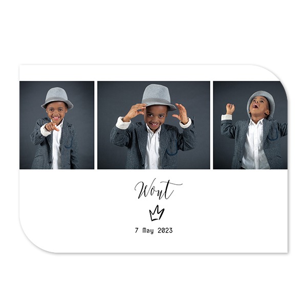 Single Card Half Rounded Horizontal 14,3 x 10 cm