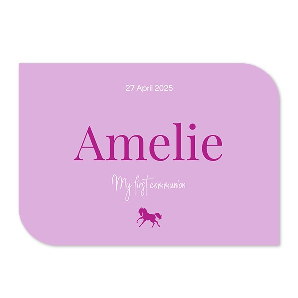 Single Card Half Rounded Horizontal 14,3 x 10 cm