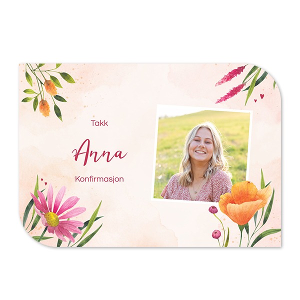 Enkle Fotokort halvrundet liggende 14,3 x 10 cm