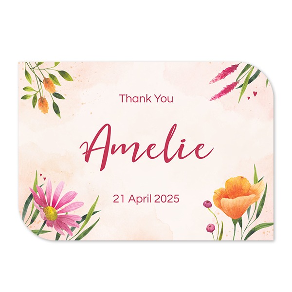 Single Card Half Rounded Horizontal 14,3 x 10 cm