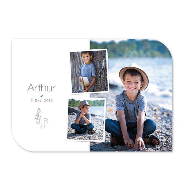 Single Card Half Rounded Horizontal 14,3 x 10 cm