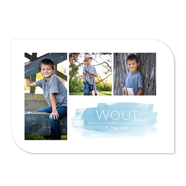 Grusskarte - Halbrunde Ecken Querformat 14,3 x 10 cm