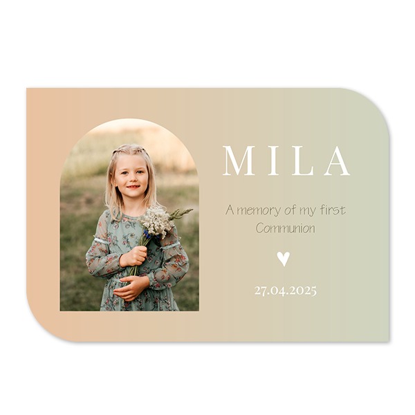 Single Card Half Rounded Horizontal 14,3 x 10 cm