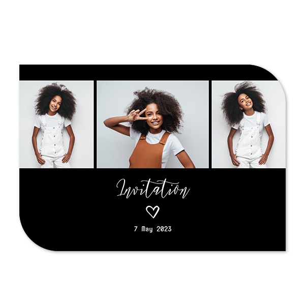 Single Card Half Rounded Horizontal 14,3 x 10 cm