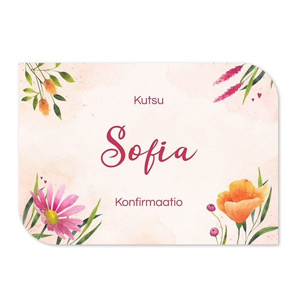 Klassinen kuvakortti siiven muotoinen vaaka 14,3 x 10 cm