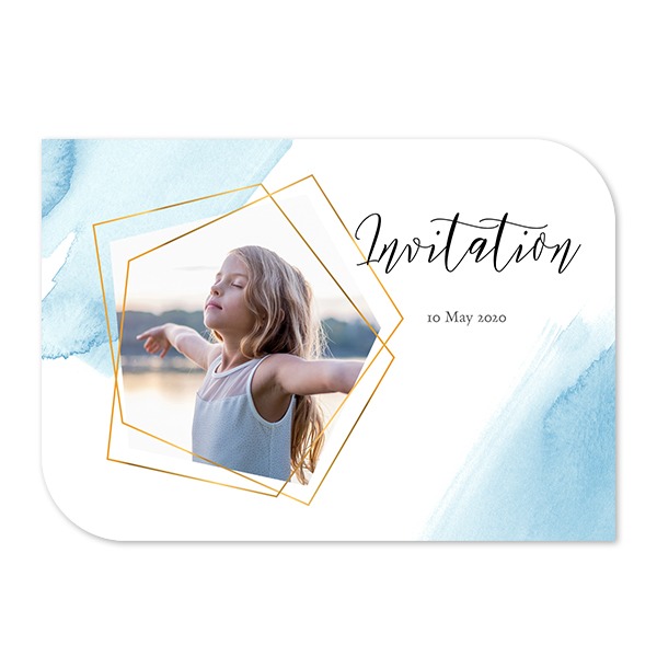 Grusskarte - Halbrunde Ecken Querformat 14,3 x 10 cm Grusskarte - Halbrunde Ecken Querformat 14,3 x 10 cm