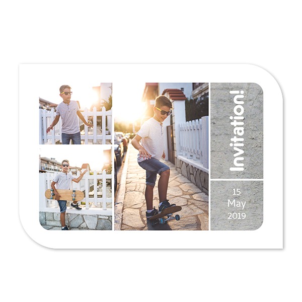Single Card Half Rounded Horizontal 14,3 x 10 cm