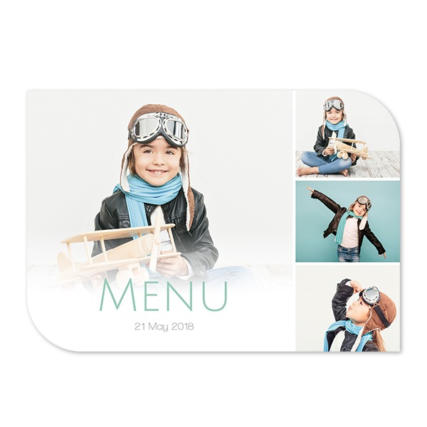 Faire-part 1 volet Bords ronds diagonale paysage 14,3 x 10 cm Faire-part 1 volet Bords ronds diagonale paysage 14,3 x 10 cm