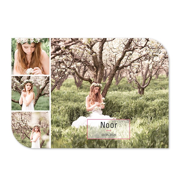 Enkle fotokort halvrundet landskap 14,3 x 10 cm