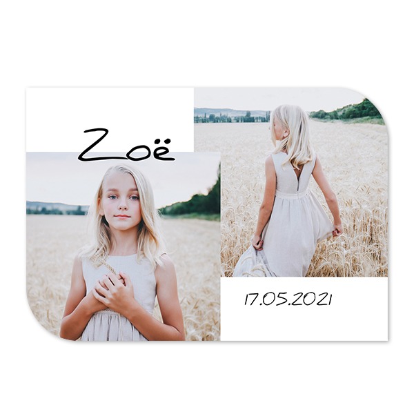 Single Card Half Rounded Horizontal 14,3 x 10 cm
