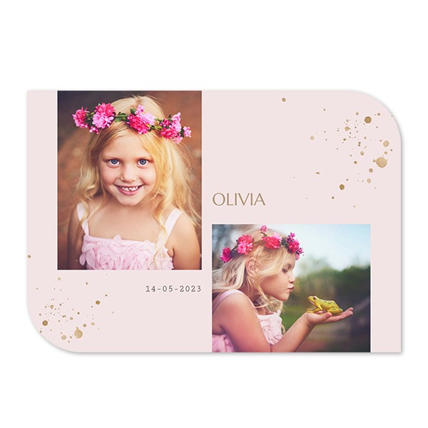 Fotokaart vleugel liggend 14,3 x 10 cm