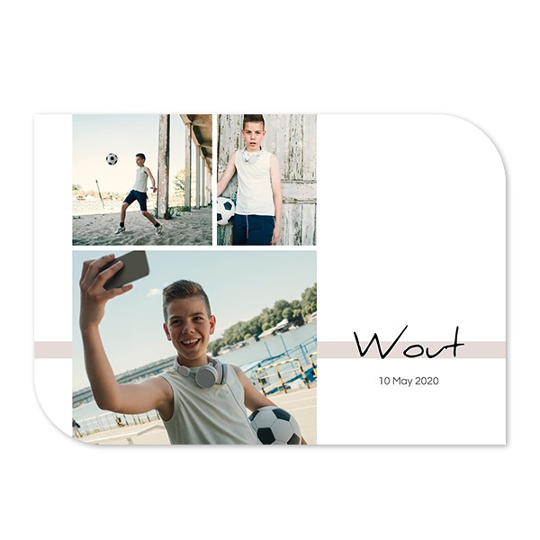 Enkle Fotokort halvrundet liggende 14,3 x 10 cm