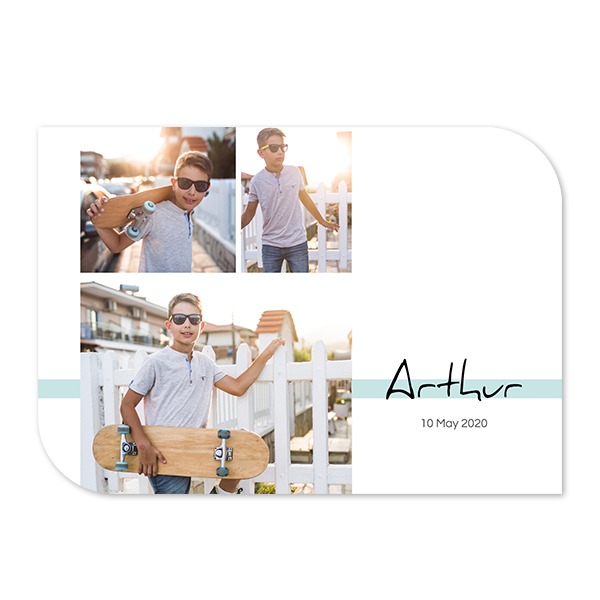 Grusskarte - Halbrunde Ecken Querformat 14,3 x 10 cm Grusskarte - Halbrunde Ecken Querformat 14,3 x 10 cm