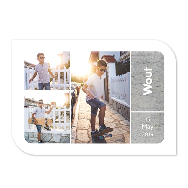 Single Card Half Rounded Horizontal 14,3 x 10 cm