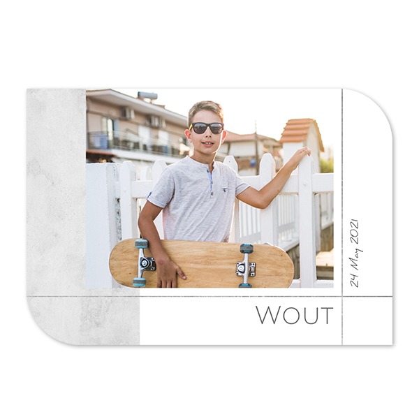 Single Card Half Rounded Horizontal 14,3 x 10 cm