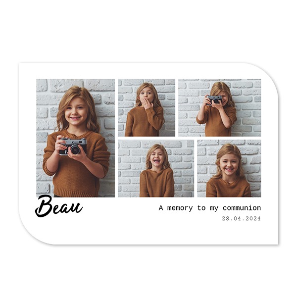 Grusskarte - Halbrunde Ecken Querformat 14,3 x 10 cm