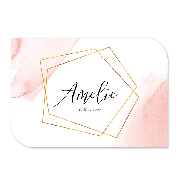 Faire-part 1 volet Bords ronds diagonale paysage 14,3 x 10 cm Faire-part 1 volet Bords ronds diagonale paysage 14,3 x 10 cm