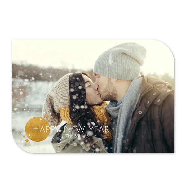 Grusskarte - Halbrunde Ecken Querformat 14,3 x 10 cm