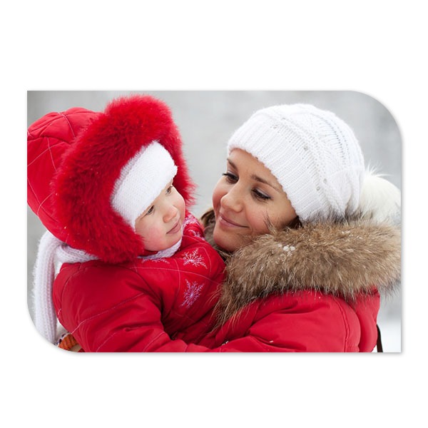 Faire-part 1 volet Bords ronds diagonale paysage 14,3 x 10 cm Faire-part 1 volet Bords ronds diagonale paysage 14,3 x 10 cm