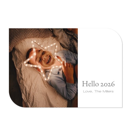 Grusskarte - Halbrunde Ecken Querformat 14,3 x 10 cm