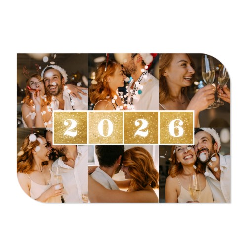 Faire-part 1 volet Bords ronds diagonale paysage 14,3 x 10 cm