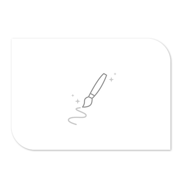 Faire-part 1 volet Bords ronds diagonale paysage 14,3 x 10 cm