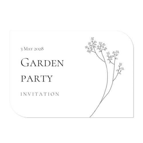 Enkle Fotokort halvrundet liggende 14,3 x 10 cm