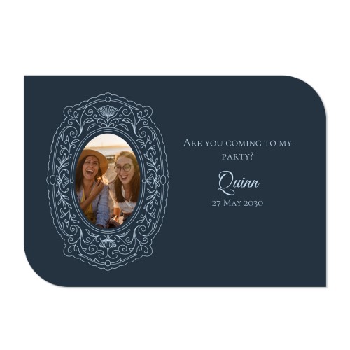 Enkle Fotokort halvrundet liggende 14,3 x 10 cm