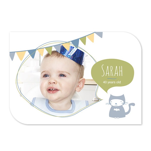 Enkla Fotokort vinge liggande 14,3 x 10 cm